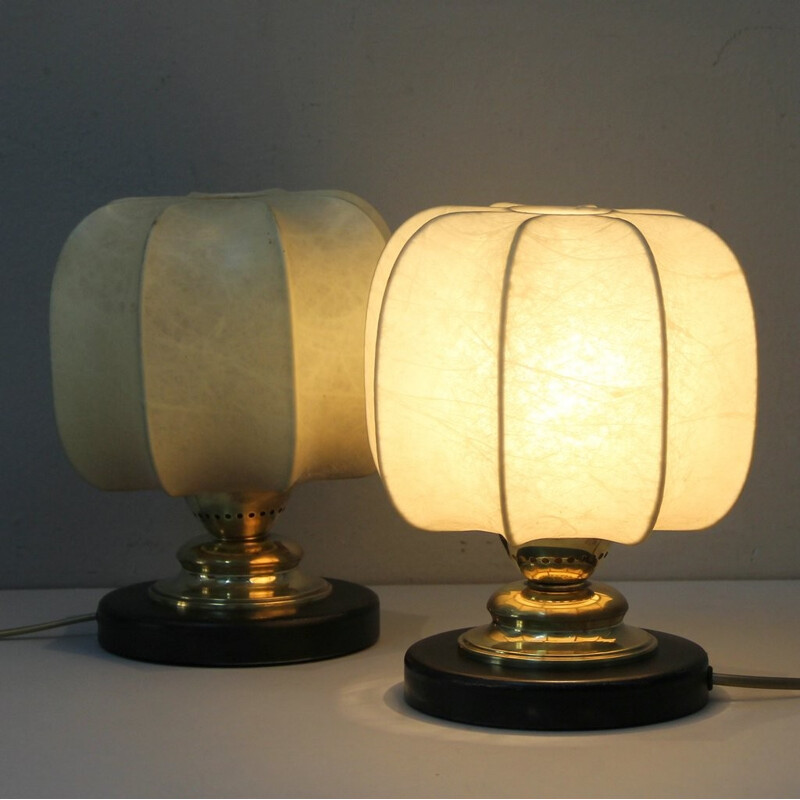 Pair of vintage Cocoon table lamps - 1960s