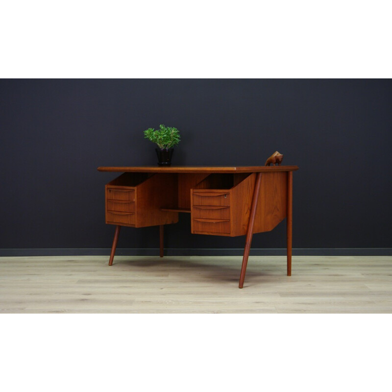 Vintage writing desk in teak by GN Tibergaard - 1960s