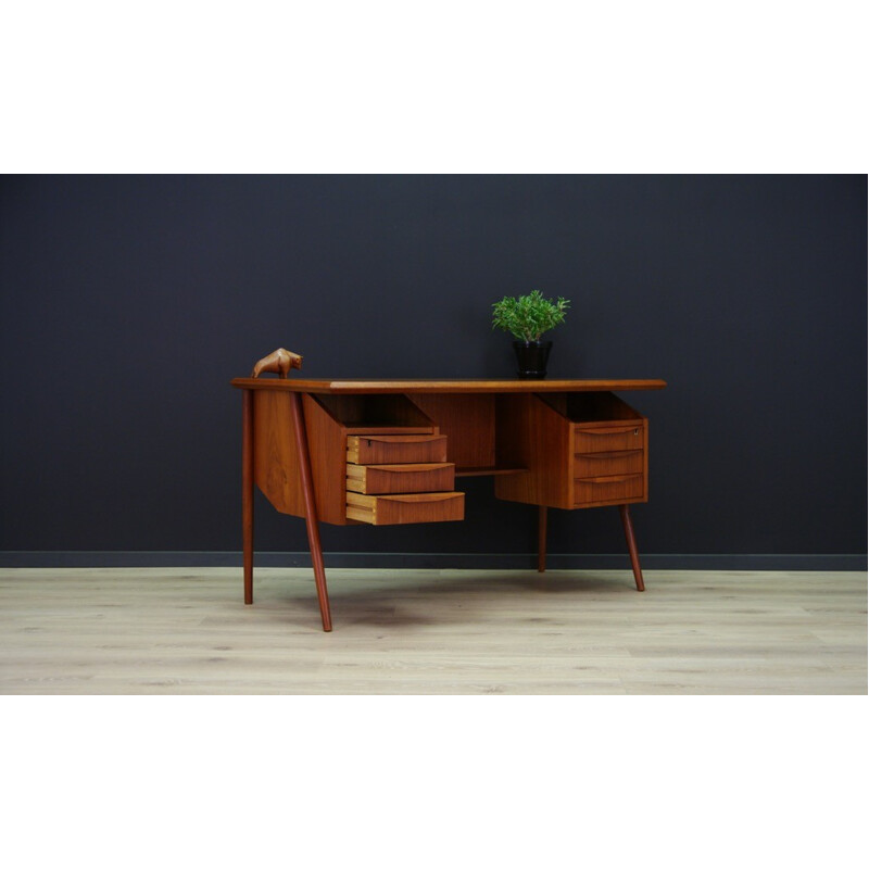 Vintage writing desk in teak by GN Tibergaard - 1960s