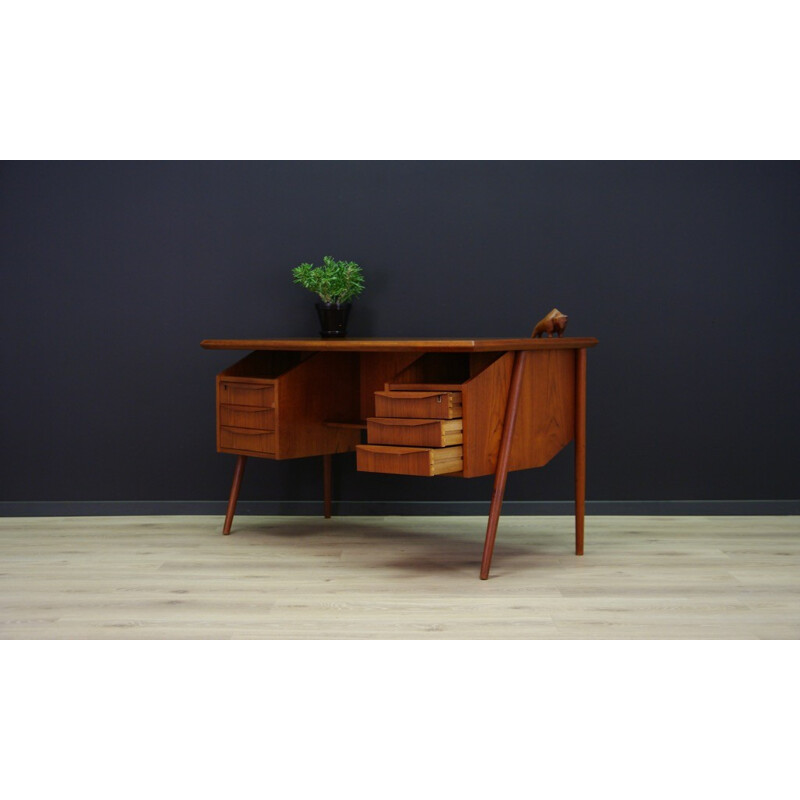 Vintage writing desk in teak by GN Tibergaard - 1960s