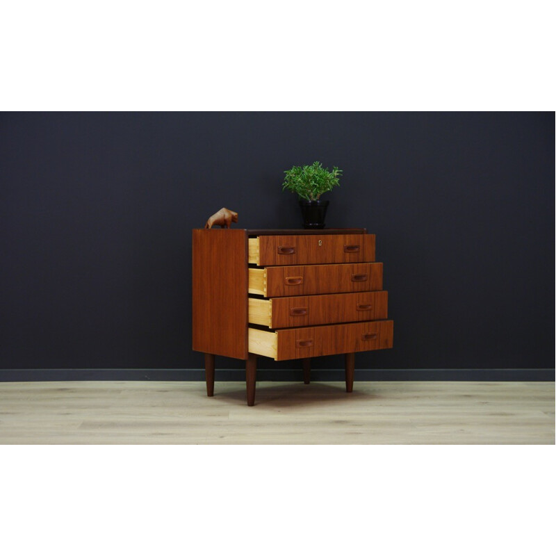 Vintage Danish design chest of drawers in teak - 1960s