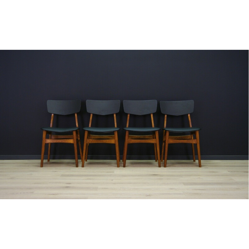 Set of 4 Danish design vintage chairs - 1960s