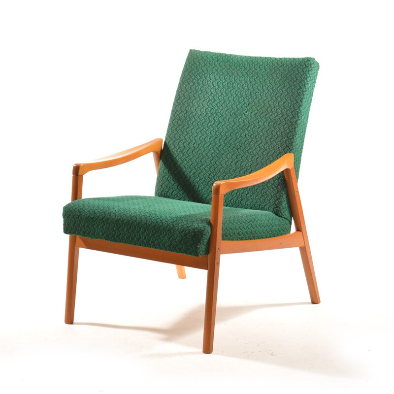 Vintage Green Armchair by Interier Praha - 1970s