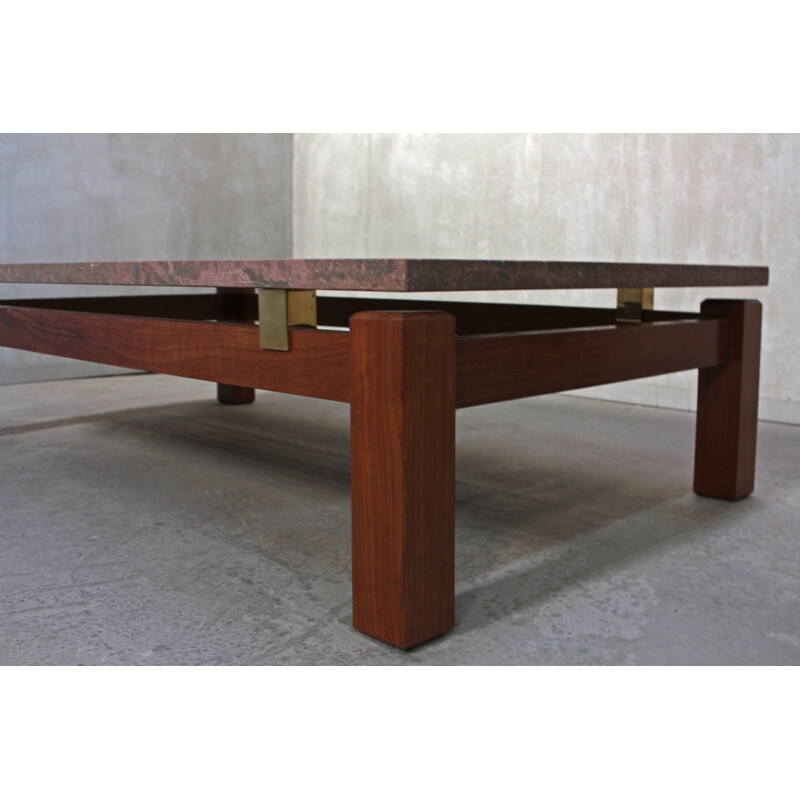 Vintage Rectangular Portuguese Coffee Table - 1970s