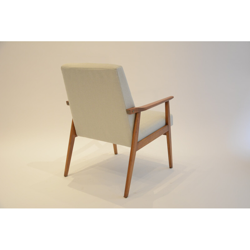 Vintage ivory armchair by Snizenik - 1960s