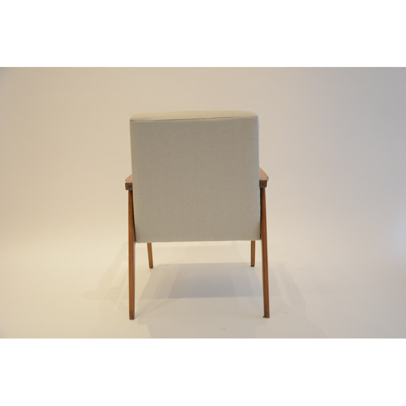 Vintage ivory armchair by Snizenik - 1960s