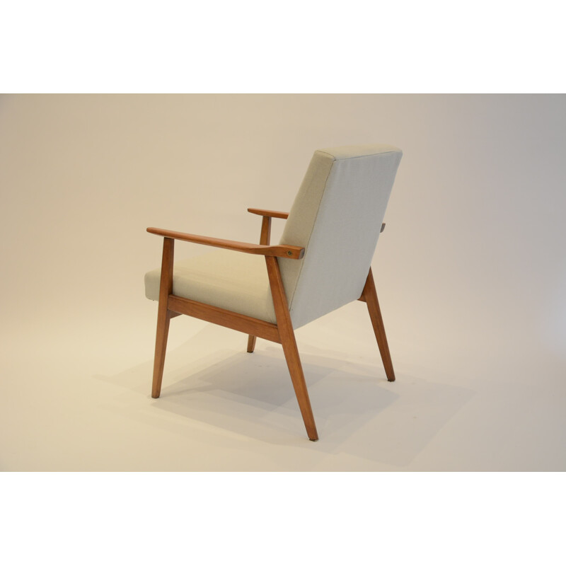 Vintage ivory armchair by Snizenik - 1960s