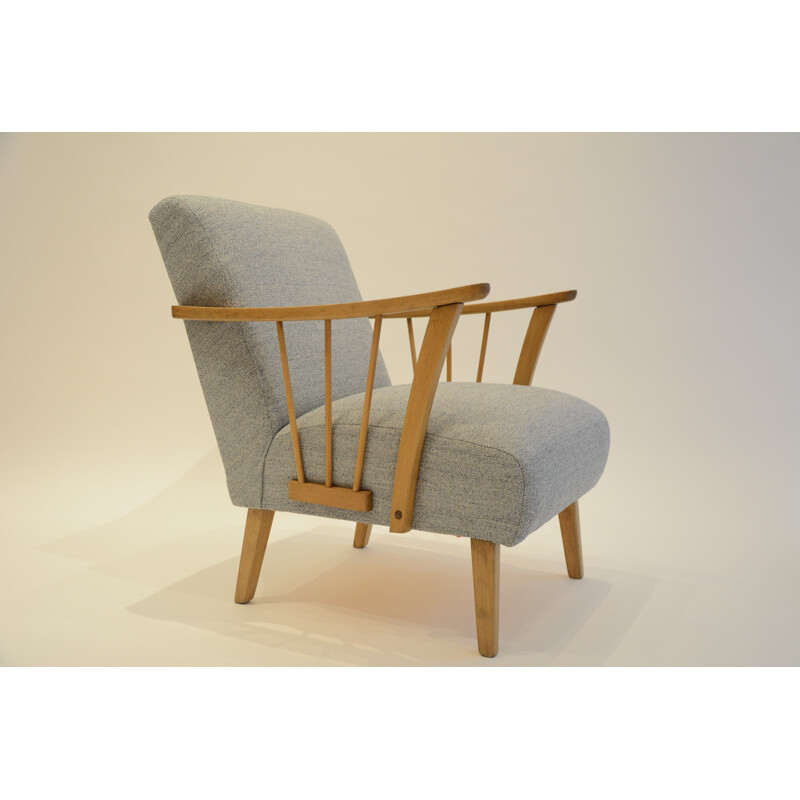 Vintage armchair in cream blue - 1960s