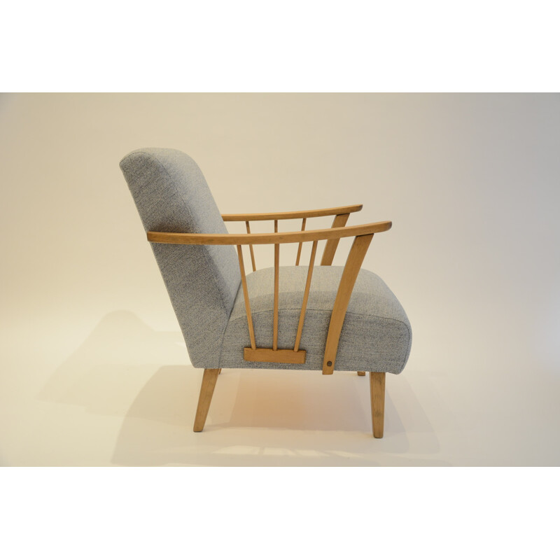 Vintage armchair in cream blue - 1960s