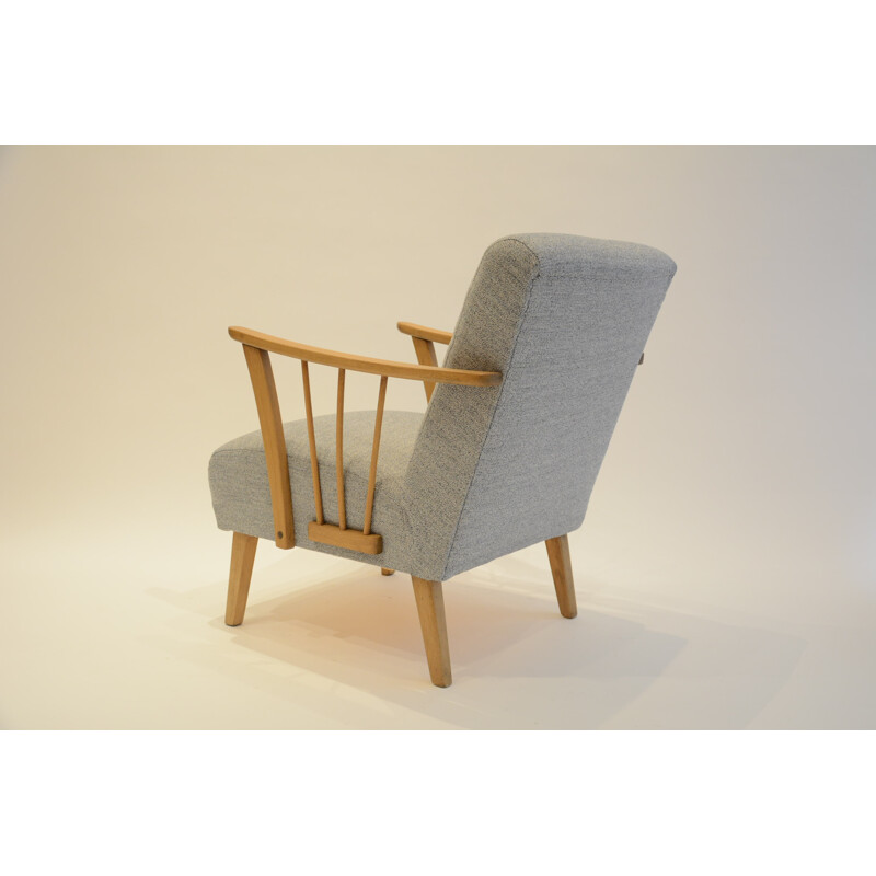 Vintage armchair in cream blue - 1960s