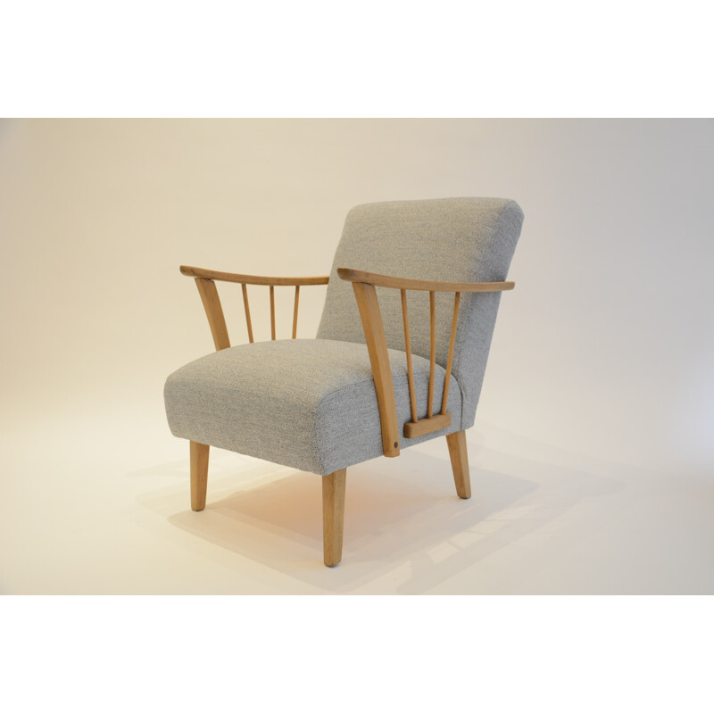 Vintage armchair in cream blue - 1960s