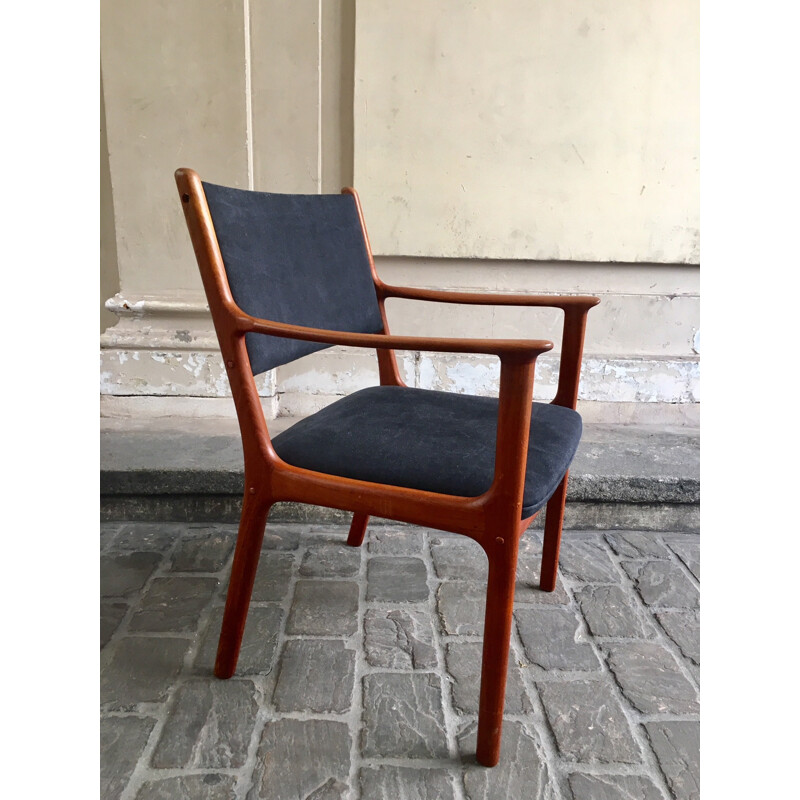 Danish vintage black armchair - 1960s