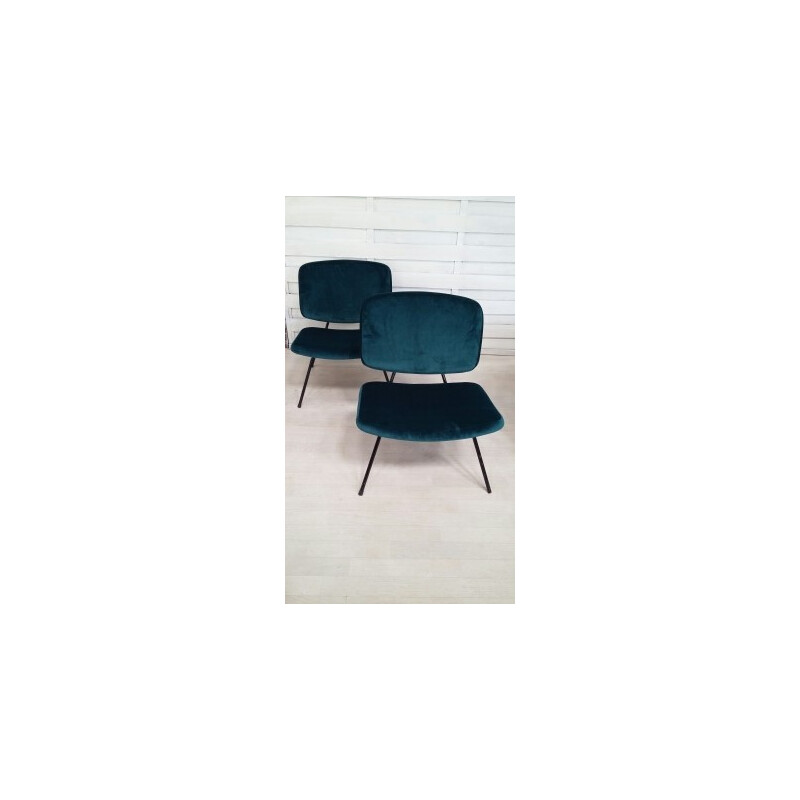 Set of 2 "CM190" low chairs by Pierre Paulin for Thonet - 1960s