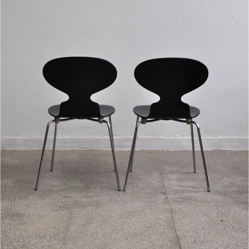 Vintage set of 2 "3100" Ant chairs by Arne Jacobsen for Fitz Hansen - 1960s