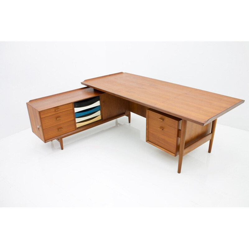 Vintage large teak desk "509" by Arne Vodder for Sibast, Denmark - 1960s