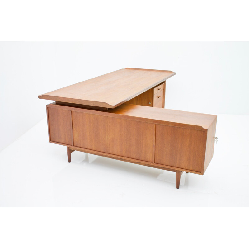 Vintage large teak desk "509" by Arne Vodder for Sibast, Denmark - 1960s