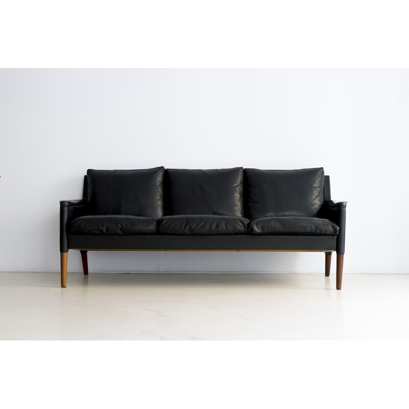 Vintage leather sofa by Kurt Ostervig for Centrum Møbler - 1960s