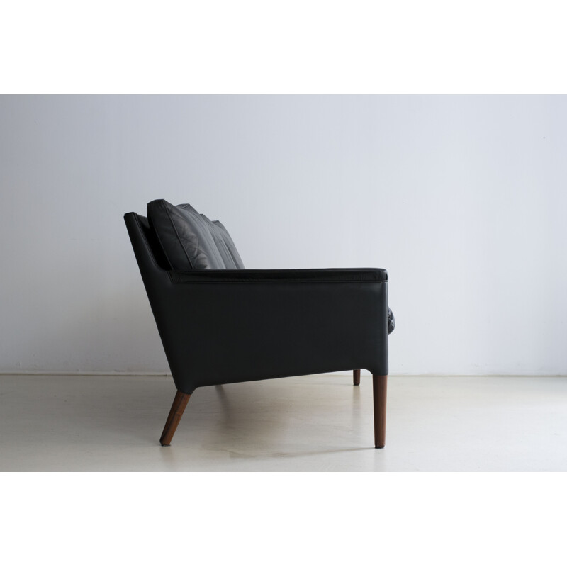 Vintage leather sofa by Kurt Ostervig for Centrum Møbler - 1960s