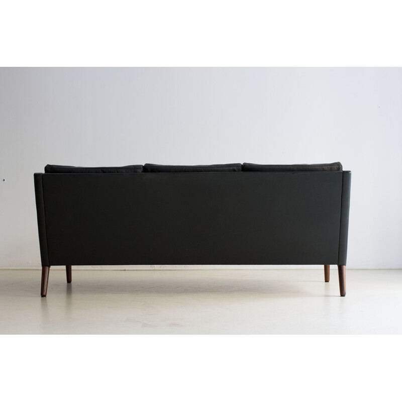 Vintage leather sofa by Kurt Ostervig for Centrum Møbler - 1960s