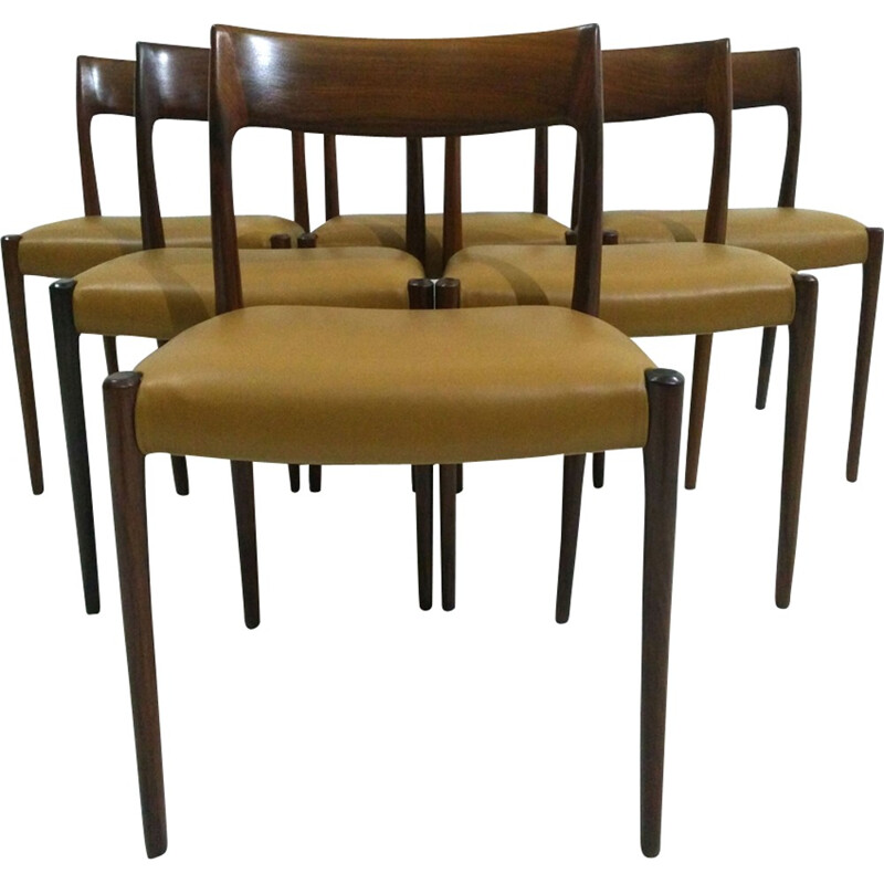 Set of 6 Rosewood Dining Chairs by Niels O. Møller for J.L. Møllers - 1960s