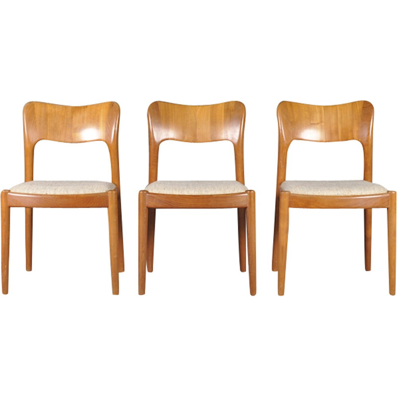 Set of 3 Danish Teak Chairs by Niels Koefoed for Hornslet Møbelfabrik - 1960s