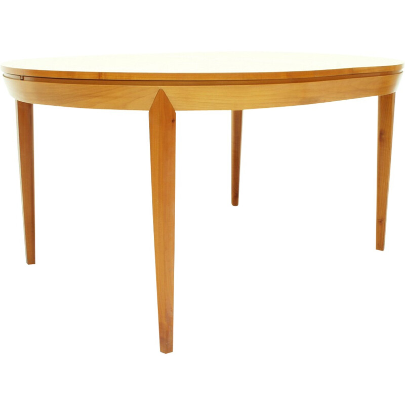 Extendible Cherry Wood Dining Table - 1950s