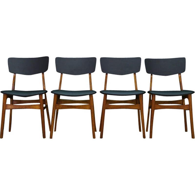 Set of 4 Danish design vintage chairs - 1960s