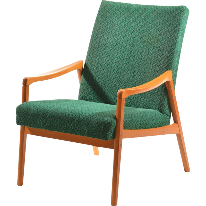 Vintage Green Armchair by Interier Praha - 1970s