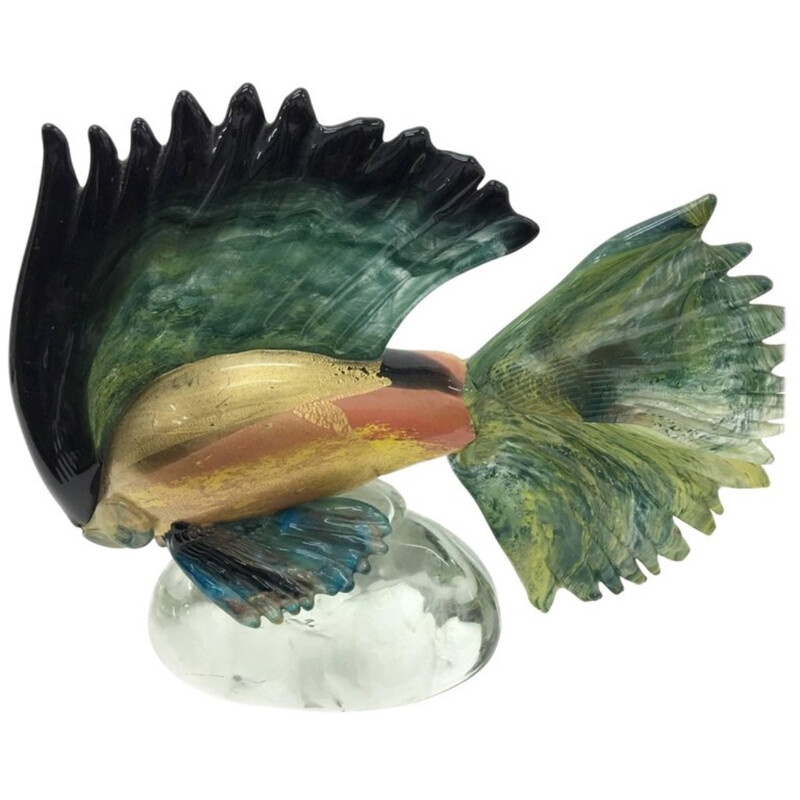 Vintage Multi-Color Murano Glass Fish - 1960s