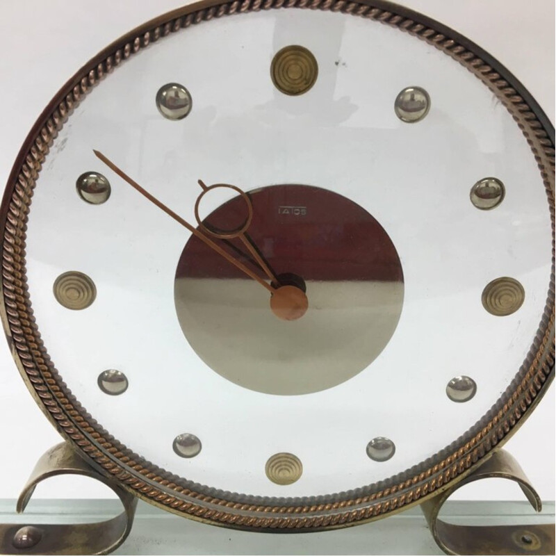 Vintage table clock by Verde Nilo for Latos Per Venini - 1950s
