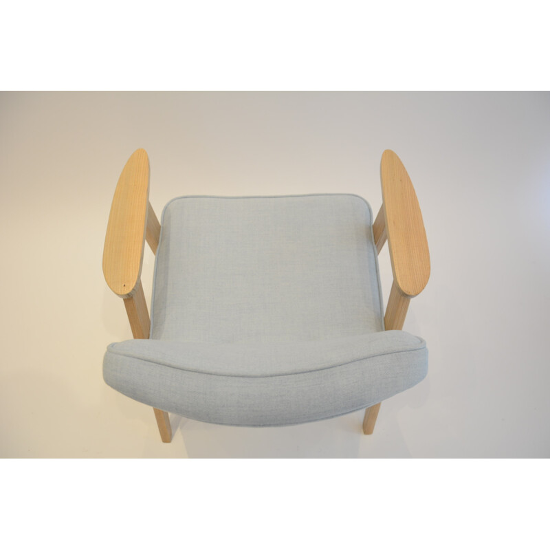 Vintage light blue 366 armchair by J. Cherowski - 1960s