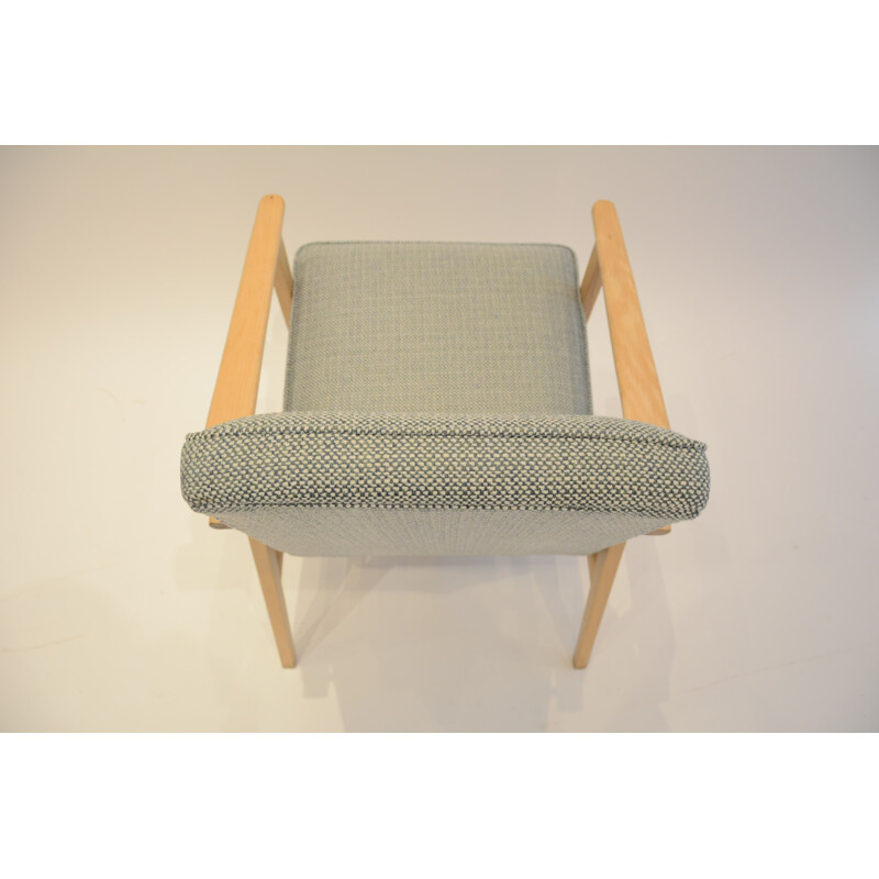 Fauteuil FOX vert bleu vintage - 1960