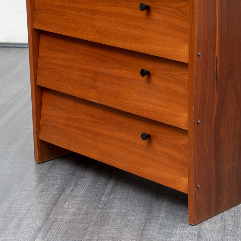 Vintage shoe cabinet in walnut - 1960s