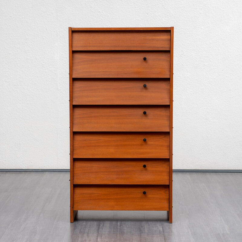 Vintage shoe cabinet in walnut - 1960s