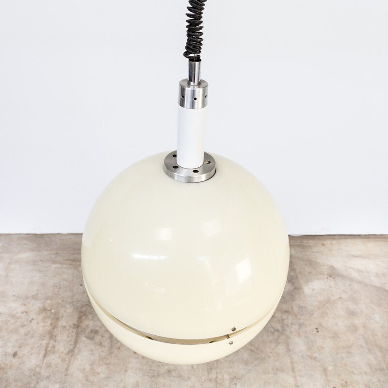Vintage acrylic round hanging lamp - 1980s