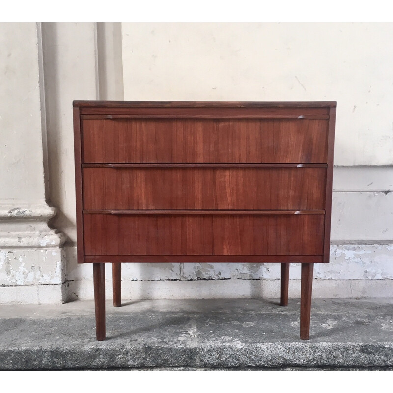 Vintage danish chest of 3 drawers - 1960s