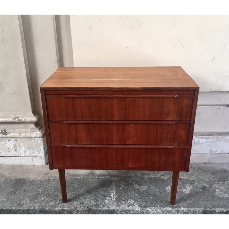 Vintage danish chest of 3 drawers - 1960s