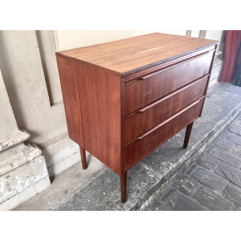 Vintage danish chest of 3 drawers - 1960s