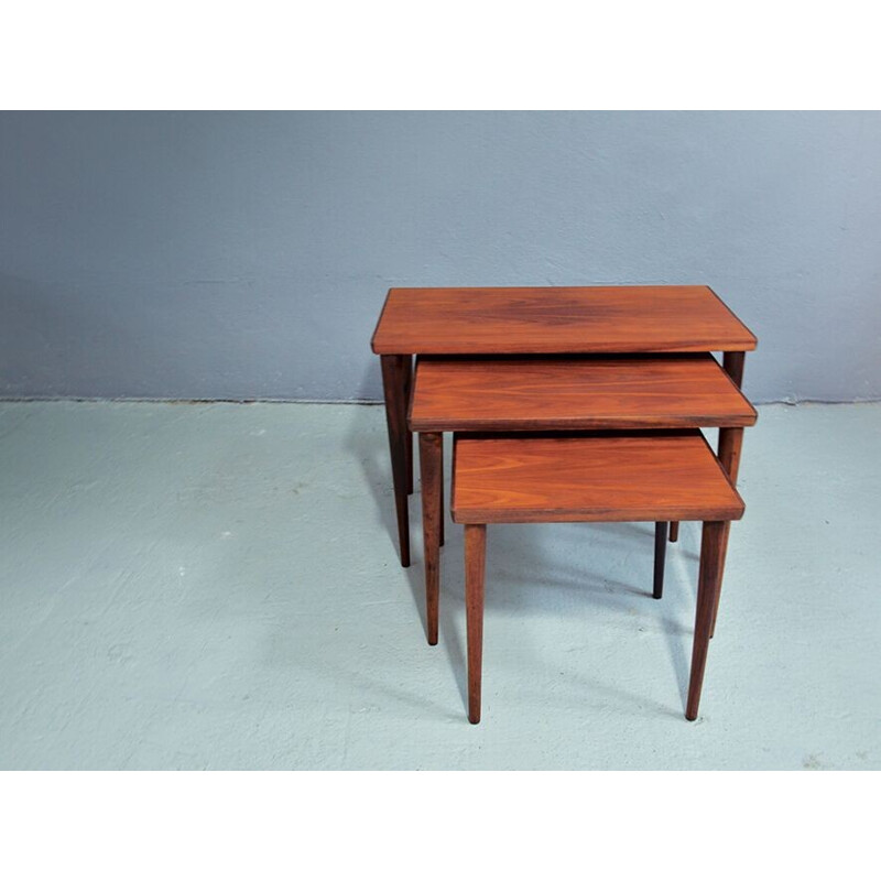 Vintage teak coffee table by Louis van Teeffelen for WeBe - 1950s