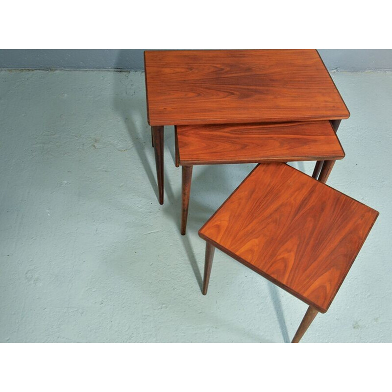 Vintage teak coffee table by Louis van Teeffelen for WeBe - 1950s