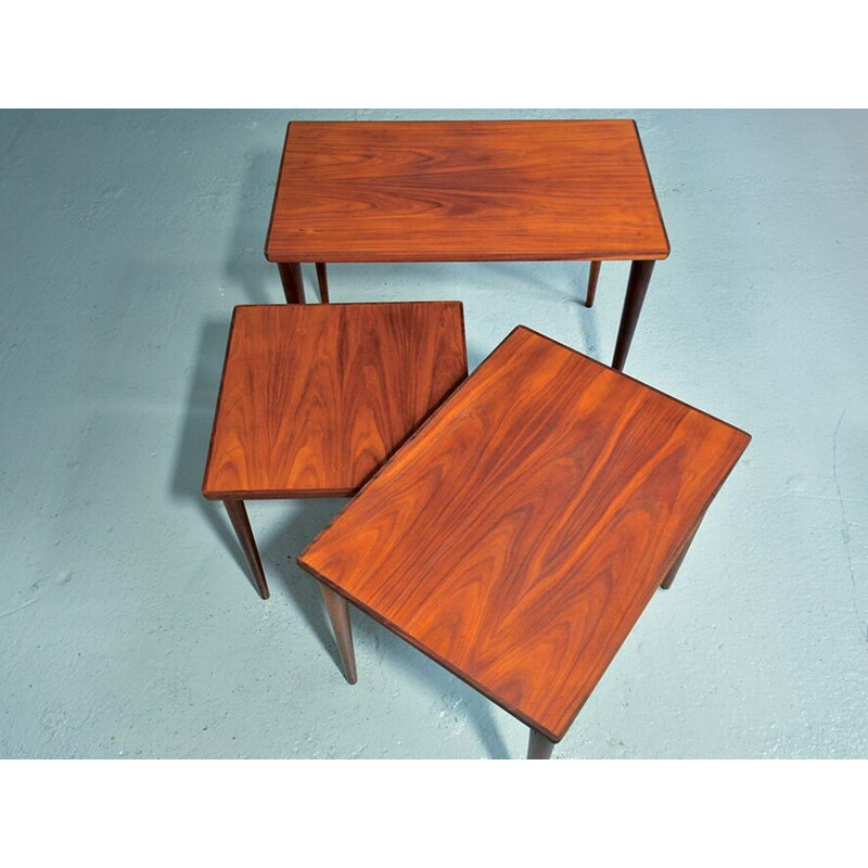 Vintage teak coffee table by Louis van Teeffelen for WeBe - 1950s