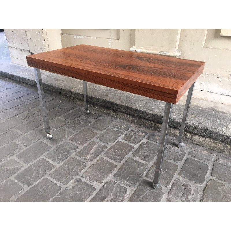 Vintage coffee table with stainless steel legs - 1960s