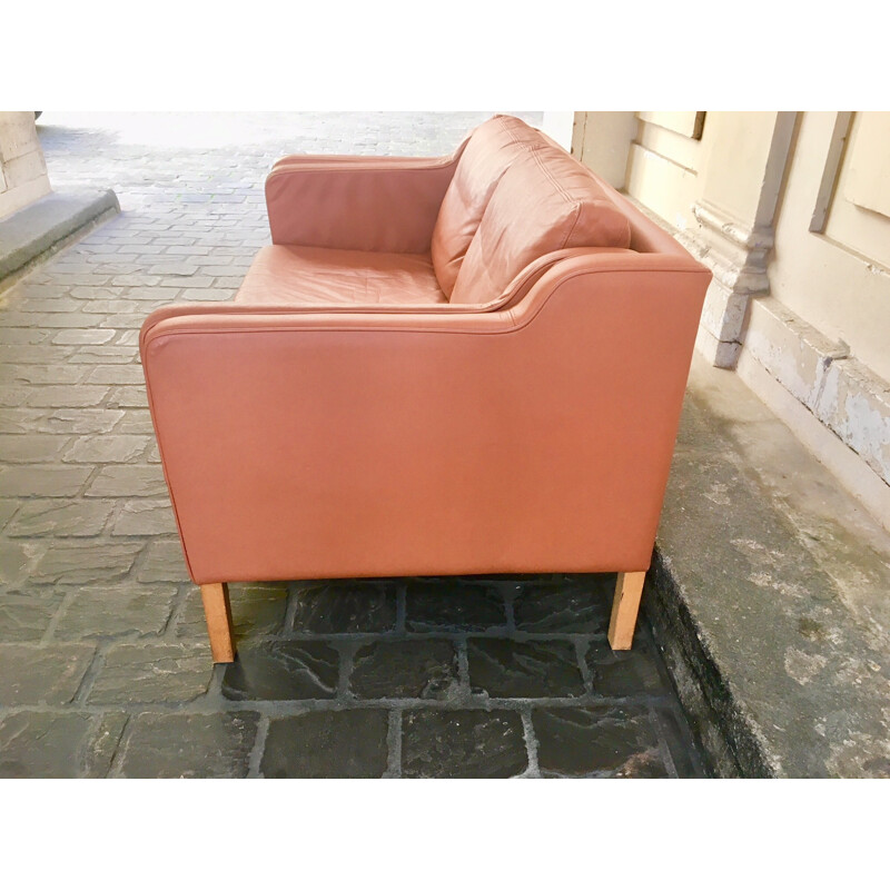 Canapé vintage en cuir par Stouby - 1960