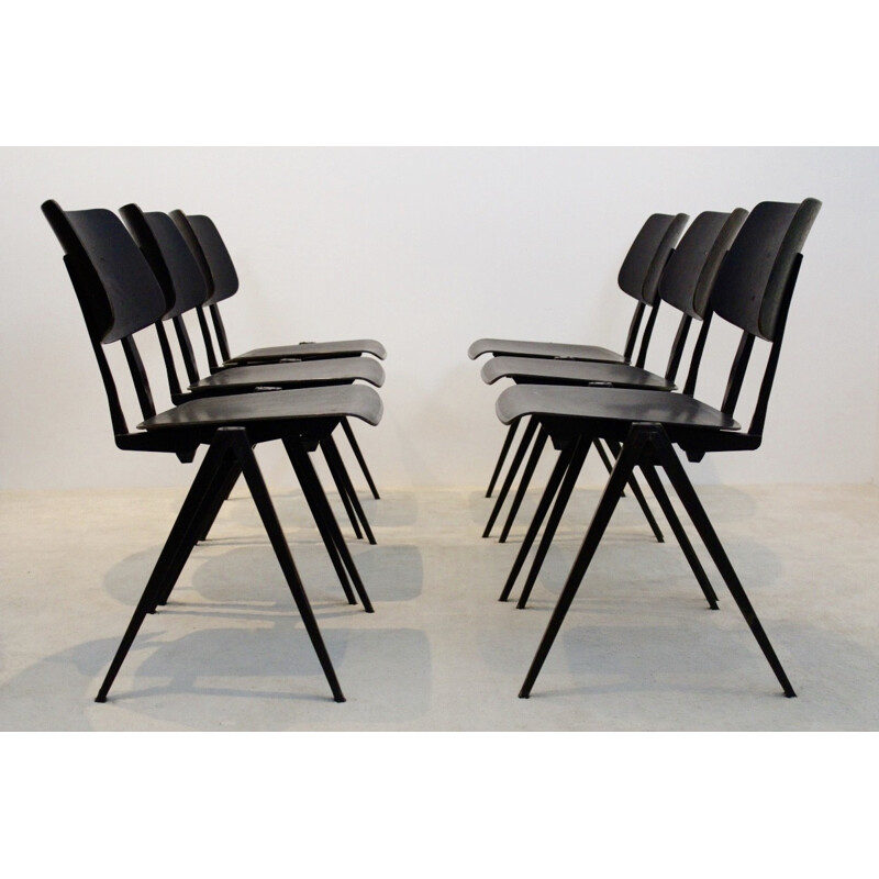 Vintage stackables S16 Industrial Chairs by Galvanitas - 1960s