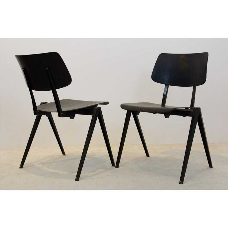 Vintage stackables S16 Industrial Chairs by Galvanitas - 1960s