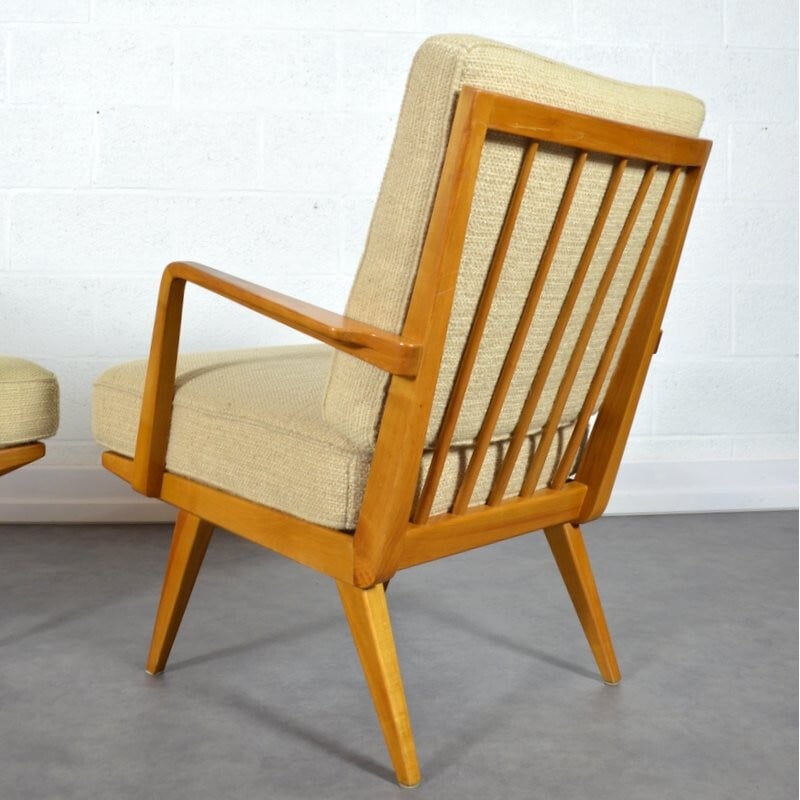 Pair of vintage Knoll Antimott armchairs - 1950s