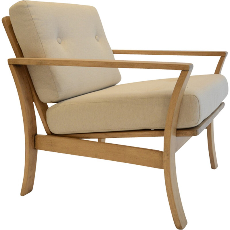 Vintage german beige armchair - 1970s