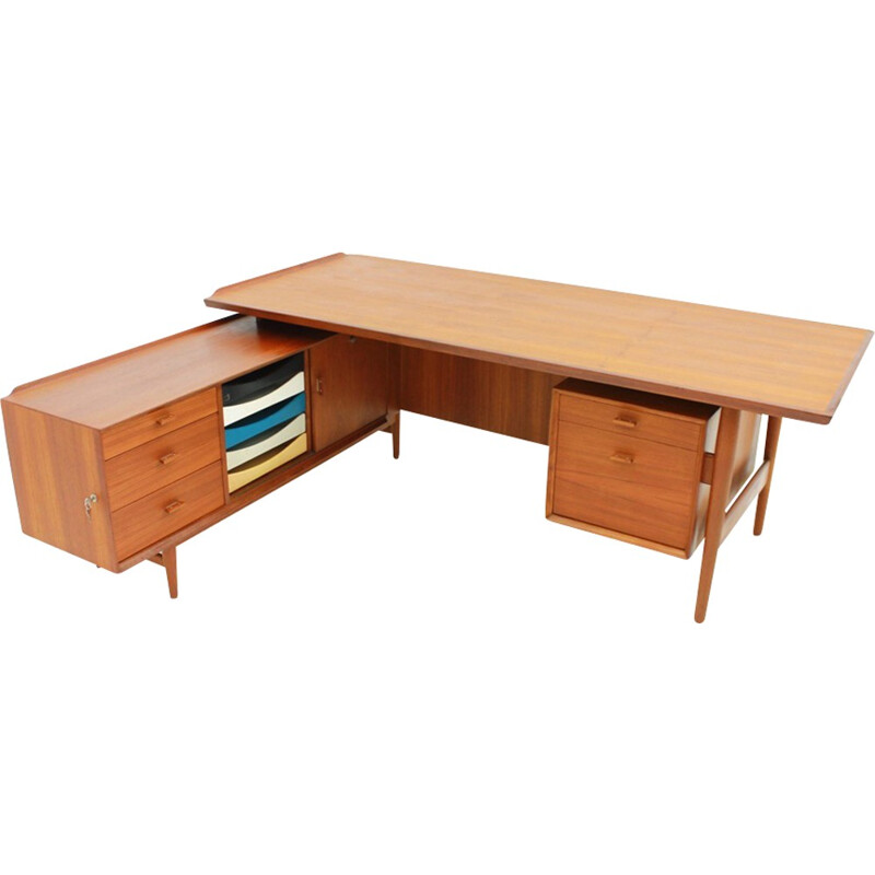 Vintage large teak desk "509" by Arne Vodder for Sibast, Denmark - 1960s