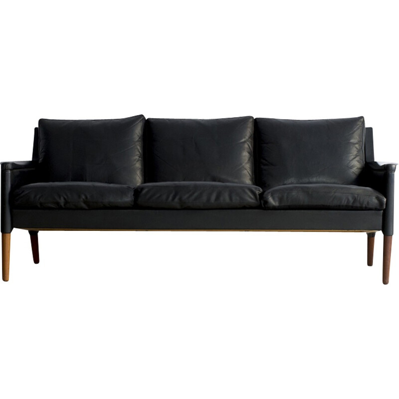 Vintage leather sofa by Kurt Ostervig for Centrum Møbler - 1960s