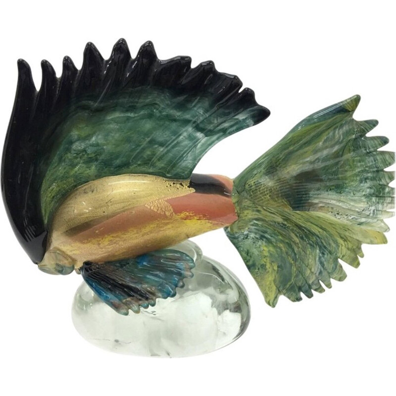 Vintage Multi-Color Murano Glass Fish - 1960s